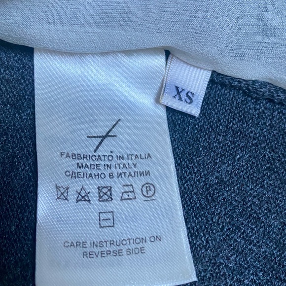 Italian Designer Falconeri Gray  Short Sleeve Knit Dress - Picture 5 of 8